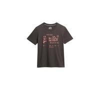 Superdry Damen Locker geschnittenes Vintage Logo T-Shirt mit Verzierung Bison Schwarz 38