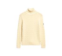 Superdry Damen Lockerer Zopfmuster-Rollkragenpullover Naturweiß 40