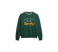 Superdry Damen Lockeres Country Club Sweatshirt mit Rundhalsausschnitt Dunkelgrün 36
