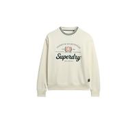 Superdry Damen Lockeres Country Club Sweatshirt mit Rundhalsausschnitt Wollweiß 40
