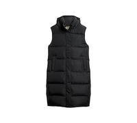 Superdry Longline Pufferjacke Damen Schwarz Größe M