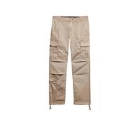 Superdry Damen Low Rise Cargohose mit geradem Bein Dunkelbeige Strukturiert 38