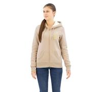 Superdry Damen Luxe Kapuzenjacke mit Logo in Metallic-Optik Warm Grau 38