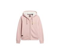 Superdry Damen Luxe Metallic Kapuzenjacke mit Logo Vintage Blasspink 38