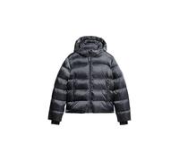 Superdry Damen Luxe Sports Steppjacke mit Kapuze Ebenholz Glanz 42