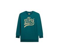 Superdry Damen Luxe Sweatkleid mit Metallic-Logo Dunkel Blaugrün 38-40