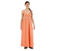 Superdry Damen Maxikleid aus Jersey mit Spitze Fusion Korallrot 38