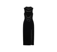 Superdry Damen Maxikleid aus Samt Schwarz 36