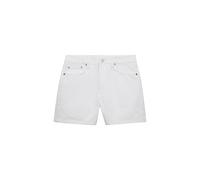 Superdry Damen Mid Rise Denim Shorts Weiß