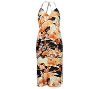 Superdry Damen Midi-Kleid mit Print und Nackenträger Goshodoki Gold 40