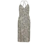 Superdry Damen Midi-Kleid mit Print und Nackenträger Linear Einfarbig Bedruckt 34