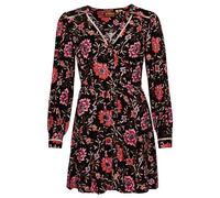 Superdry Damen Mini-Tea-Dress mit Print und V-Ausschnitt Mori Blumenmuster Braun 40