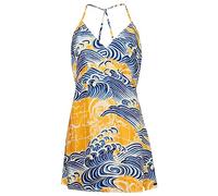 Superdry Damen Mini-Trägerkleid mit Print Nimi Kam Gold 38