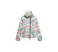 Superdry Damen Mountain Windbreaker Jacke mit Kapuze Puritanisches Grau Tarnmuster 44