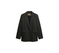 Superdry Damen Nadelstreifen Boyfriend Blazer Anthrazit Nadelstreifen 44