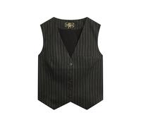 Superdry Pinstripe Weste XL Charcoal Pinstripe