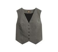 Superdry Pinstripe Weste XS Grey Pinstripe