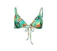 Superdry Damen Neo Tropical Tri Bikinioberteil Grüner Print 42