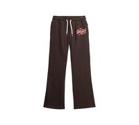 Superdry Damen Neon Vintage Logo Jogginghosen mit niedriger Leibhöhe und Schlag Bison Schwarz 40