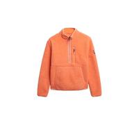 Fleecepullover SUPERDRY "OUTDOOR HALF ZIP FLEECE", Damen, Gr. M, rot (pastelline coral), Fleece, Obermaterial: 100% Polyester, unifarben, regular fit taillenbedeckt, Rundhals, Sweatshirts (81814268-M)