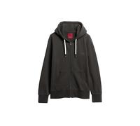 Superdry Damen Oversize-Hoodie mit Reißverschluss und Tattoo-Grafik Verwaschenes Schwarz L