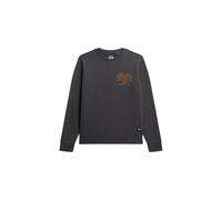 Superdry Damen Oversized Copper Label Workwear Rundhals-Sweatshirt Verwaschenes Schwarz XXL