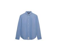 Superdry Damen Oxford Langarmhemd mit schmaler Passform Azurblau Chambray Oxford 38