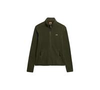 Fleecejacke SUPERDRY "POLAR FLEECE FULL ZIP", Damen, Gr. M, army khaki grün, Fleece, Obermaterial: 100% Polyester, unifarben, slim fit hüftlang, Rundhals, eingefasste Kante, Jacken (25428610-M) army k