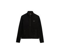 Sweatjacke SUPERDRY "POLAR FLEECE FULL ZIP", Damen, Gr. S, schwarz, Sweatware, Obermaterial: 100% Polyester, unifarben, casual, slim fit, Langarm, Sweatjacken (64617418-S) schwarz