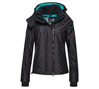 Superdry Damen Pop Arctic SD-Windcheater mit Kapuze und Reißverschluss Mittelanthrazit Meliert/Kühles Grün 40