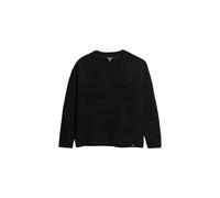 Superdry Damen Pullover mit V-Ausschnitt in Übergröße Schwarz 36