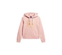 Superdry Damen Retro Hoodie mit Glitzer-Logo Vintage Blasspink 38