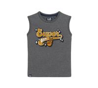 Superdry Damen Schmal geschnittenes Retro-Tanktop mit Verzierung Granit Grau Meliert 36