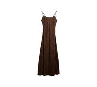Superdry Damen Schräg geschnittenes Maxi-Trägerkleid Leona Leopardenmuster 36