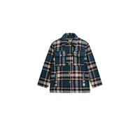 Superdry Damen Schwere, ungefütterte Hemdjacke Petrol Blau Kariert 36