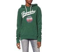 Superdry Damen Script Style COL Hood Hooded Sweatshirt, Bowling Green, S