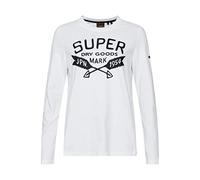 Superdry Damen Script Style Workwear L/S TOP Shirt, Optic, M