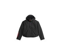 Superdry Damen SD Windbreaker Jacke mit Kapuze und Stickerei Schwarz 38