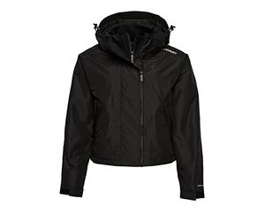 Superdry Damen SD-Windcheater Jacke Schwarz Raster/Weiß 44