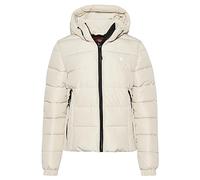 Steppjacke SUPERDRY "HOODED SPIRIT SPORTS PUFFER" Gr. S, beige (tapioca) Damen Jacken Steppjacken aus wasserabweisendem Material (29842020-S)