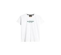Superdry Damen Sport Luxe T-Shirt mit Grafik Brillant Weiß 44