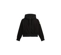 Superdry Damen Sport Tech Grid Kapuzenjacke aus Fleece Schwarz 44