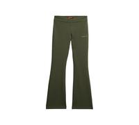 Superdry Damen Sport Tech Jogginghose mit niedriger Leibhöhe und ausgestelltem Bein Army Kaki 36
