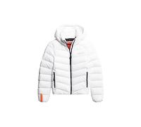 Steppjacke SUPERDRY "HOODED MICROFIBRE PADDED JKT" Gr. XS, weiß (optic) Damen Jacken Steppjacken (58338267-XS)
