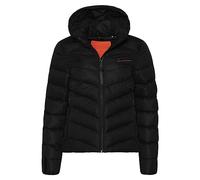 Steppjacke SUPERDRY "HOODED MICROFIBRE PADDED JKT" Gr. M, schwarz (black) Damen Jacken Steppjacken (15445260-M)