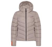 Superdry Damen Steppjacke aus Mikrofaser mit Kapuze Winter Stein Grau 42