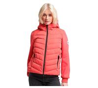 Superdry Damen Storm Hybrid Steppjacke mit Kapuze Aktiv Pink 40