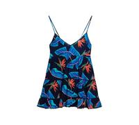 Superdry Damen Strand-Minikleid mit Spaghettiträgern Marineblau Paradies 42