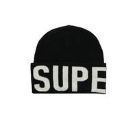 Superdry Damen Branded Knitted Beanie Hat Baseballkappe, schwarz, One Size