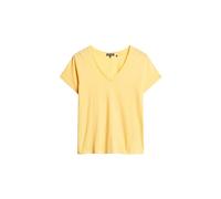 Superdry Damen Studios Slub Emb Vee Tee C4-Basic Non-Printed T.Shirt (W), gelb, 44